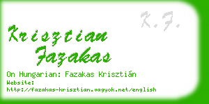 krisztian fazakas business card